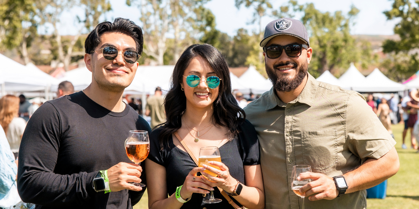 angels-wine-food-brew-festival-2025 Crowd enjoying craft beer, wine, and gourmet food at the Angels Wine, Food & Brew Festival in Ventura County.
